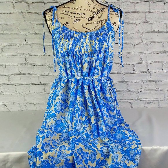 'J.CREW' SHOULDER~TIE ROMPER DRESS - Picture 1 of 16